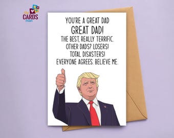 Funny Donald Trump Father's Day Card - Terrific Dad!