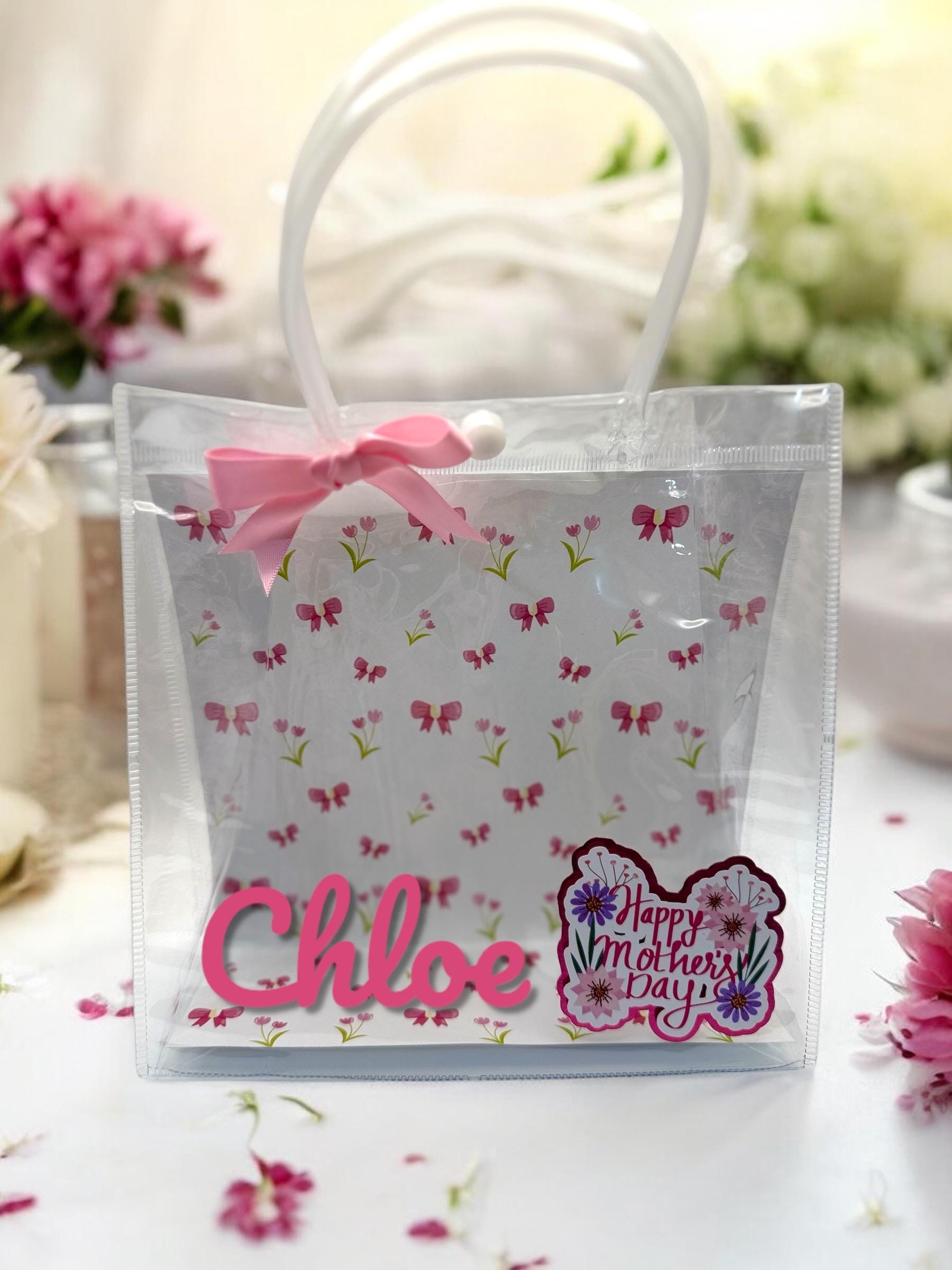 thumbnail image 2 of 48PCS Mother's Day Gift Bags - Pink Floral Design With Handles For Party Favors 2 of 12