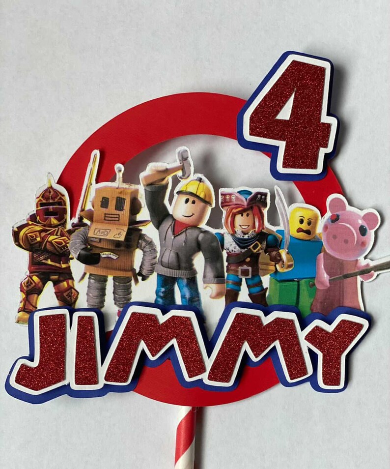 Roblox Cake Topper Party Decorations Party Favor Boxes Etsy