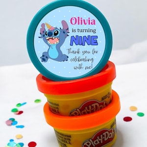Personalized Stitch Birthday Stickers: Custom Party Favor Labels