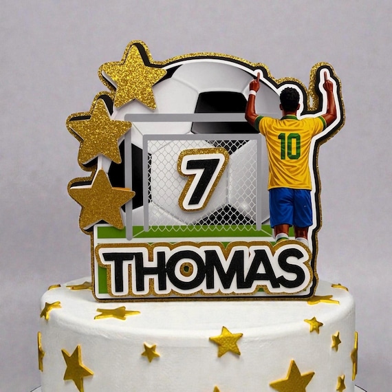 6 Decorazioni Per Torta A Tema Calcio: Cake Topper Con Giocatori E Palloni, Perfetti Per Feste Di Compleanno E Eventi Sportivi Per Ragazzi. Kit Completo Con Stecchini E Nastro.