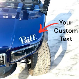 Custom Golf Cart Name Decal: 4.5&quot; Personalized Vinyl Sticker