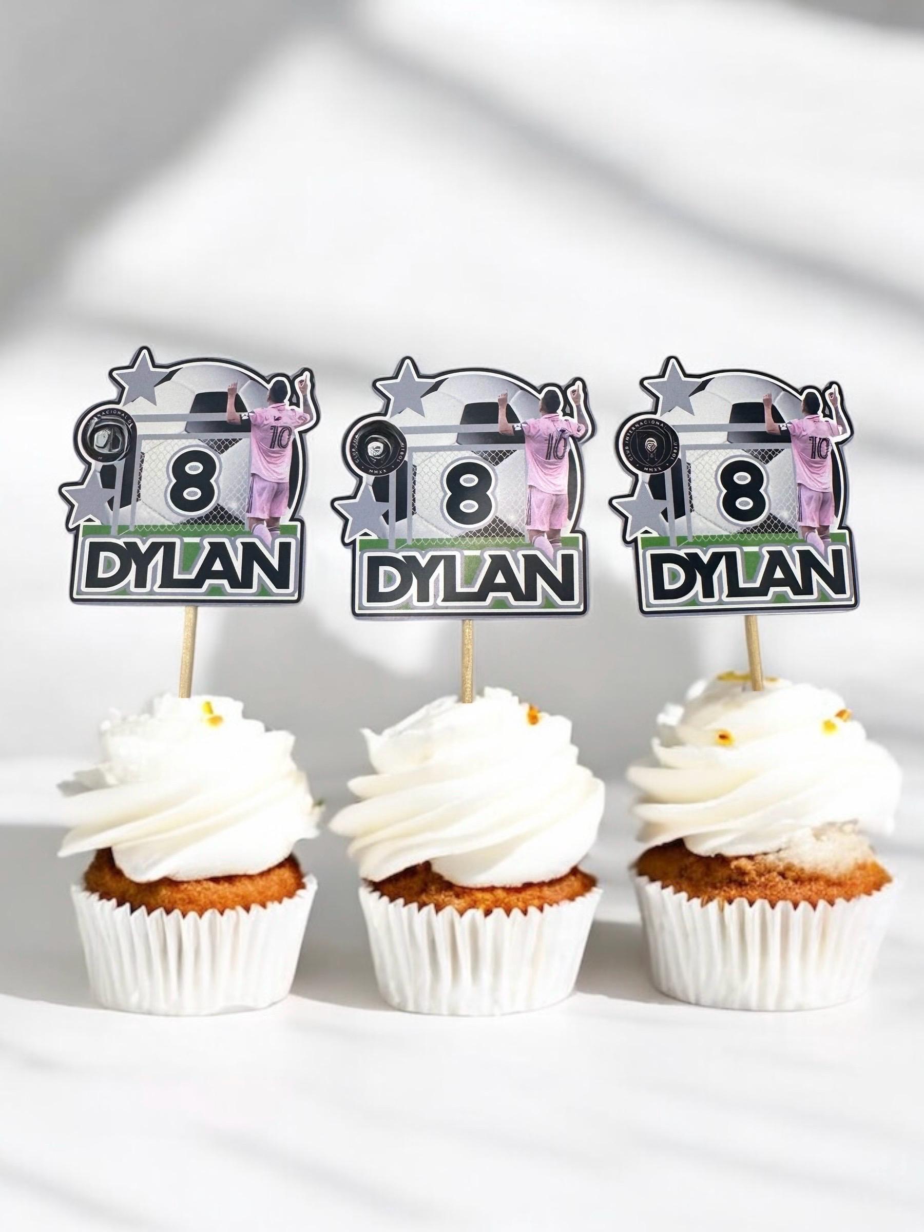 Customized Inyer Custom Inter Miami Cake Topper: Personalized Soccer Birthday - Etsy