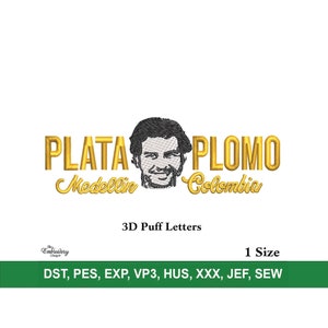 Plata Plomo Embroidery Machine Design File for Hats, Embroidery Designs Trendy, Embroidery Font, Embroidery Designs Trendy, Stickdatei PES