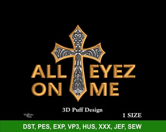 Christian 3D Puff Embroidery Machine Design File for Hat, Trendy Embroidery Design, Religious Embroidery, Custom Snapback & Dad Hat PES File