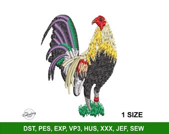 Rooster Embroidery Machine Design, Chicken Embroidery, Embroidery Designs Trendy, Custom Hat Embroidery, Gallo Gorra Bordados Personalizados