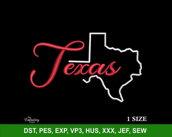 Texas State Embroidery Machine Design File for Hats, Trendy Embroidery Design, Texas Embroidery, Custom Baseball, Dad Hat and Snapback PES