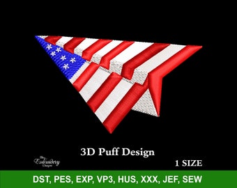 American Flag Paper Plan Machine Embroidery Design File for Hats, Embroidery Designs Trendy, Custom Baseball Hats, Snapback and Dad Hats PES