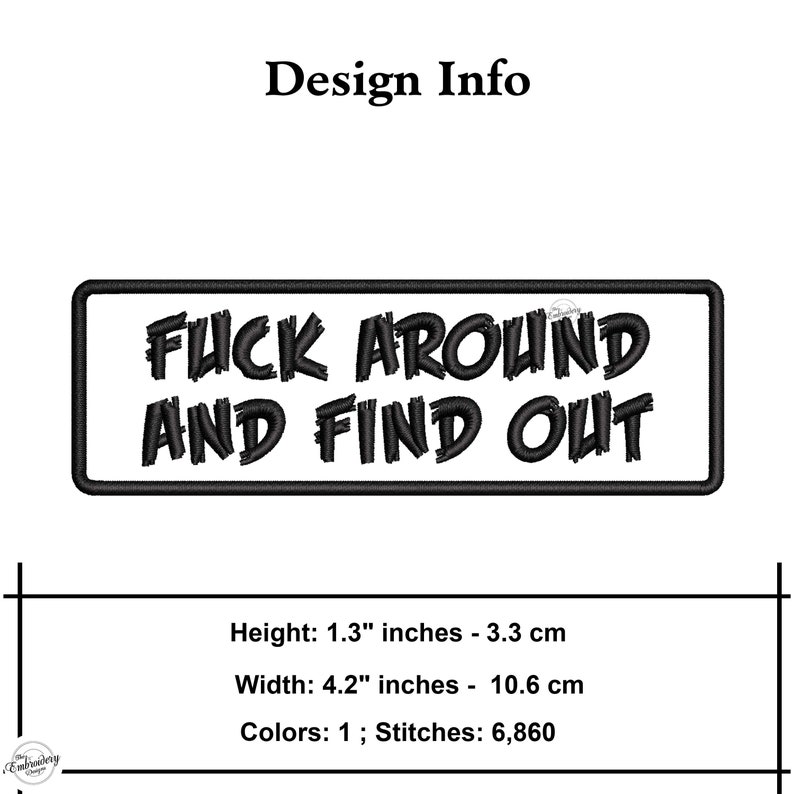 F Around Embroidery Machine Design File for Hats, Embroidery Design Trendy, Custom Embroidery Patch File, Stickdatei Pes, Embroidery Font
@Theembroiderydesigns
Www.theembroiderydesigns.com
Embroidery Digitizing, Logo Digitizing