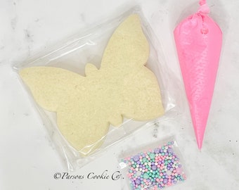 Butterfly DIY Cookie Decorating Kit | Individual Sugar Cookies | Royal Icing | Holidays | Decorate Your Own | Kids Zoom | Teacher