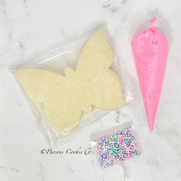 Butterfly DIY Cookie Decorating Kit | Individual Sugar Cookies | Royal Icing | Holidays | Decorate Your Own | Kids Zoom | Teacher