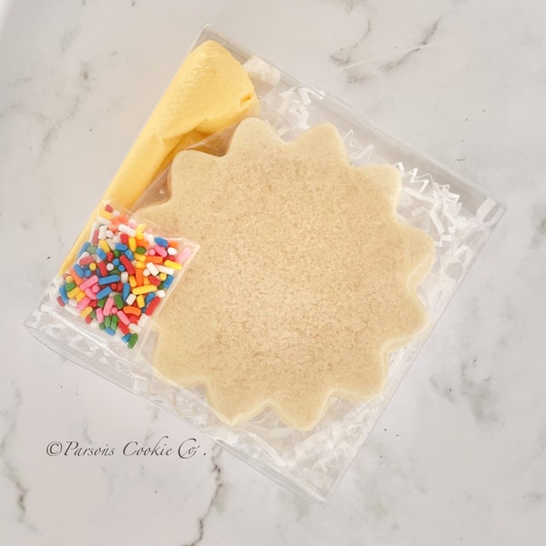 Sun Sunshine Cookie Decorating Kit | Individual Sugar Cookies | Royal Icing | Holidays | Decorate Your Own | Kids Zoom | Teacher