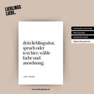 Poster Spruch, Karte Spruch, Lieblingszitat, Zitat, Songtitel, Personalisiertes Zitat, Geburtstag, Geschenkidee, Spruch, Poster, Sprüche