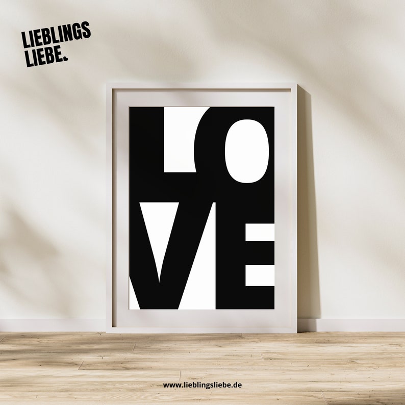 Poster Love, Geschenk für ihn, Geschenk für sie, Poster Spruch