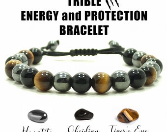 Trible Protection and Energy Bracelet - Protection Bracelet - Energy Bracelet - Triple Gemstone Bracelet - %100 Original