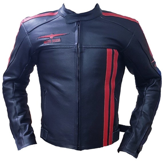 Moto guzzi top leather motorcycle jacket