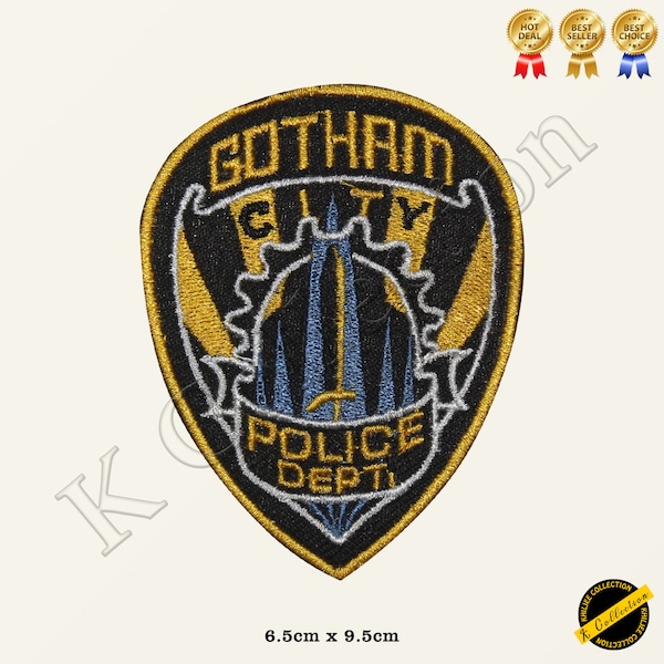 Gotham Police Dept Batman Super Hero Movie Comics Video game Embroidered Iron on Sew On Patch Badge