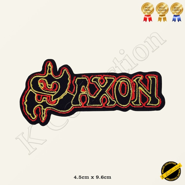 Saxon Music Band Embroidered Iron On/Sew On Patch Badge For Clothes
