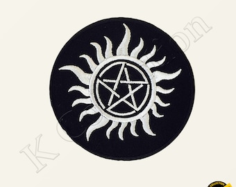 Supernatural Anti-Possession logo Embroidered Iron On/Sew On Patch Badge For Clothes