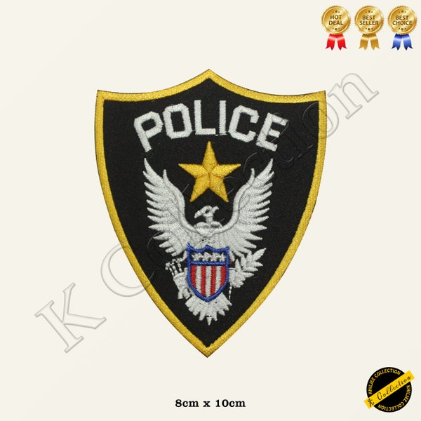 POLICE USA Special Embroidered Iron on Sew On Patch Badge
