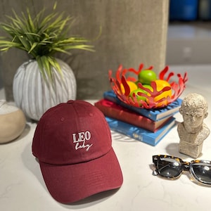 Leo birthday gift astrology sign embroidered zodiac hat Birthday gift for Leo Zodiac Baseball hat Fun gift for Leo August birthday gift