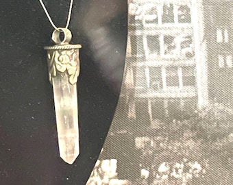 Fluorite crystal pendant with Tibetan silver (0096) pendant only