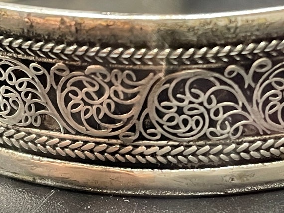 Bracelet Tibétain Fleur En Argent Tibétain - Avec Turquoise Imitation, Neuf