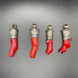 Bamboo Coral Pendant In Tibetan Silver, Himalayan Jewelry, Ethnic Jewelry, Nepal(0125) pendant only