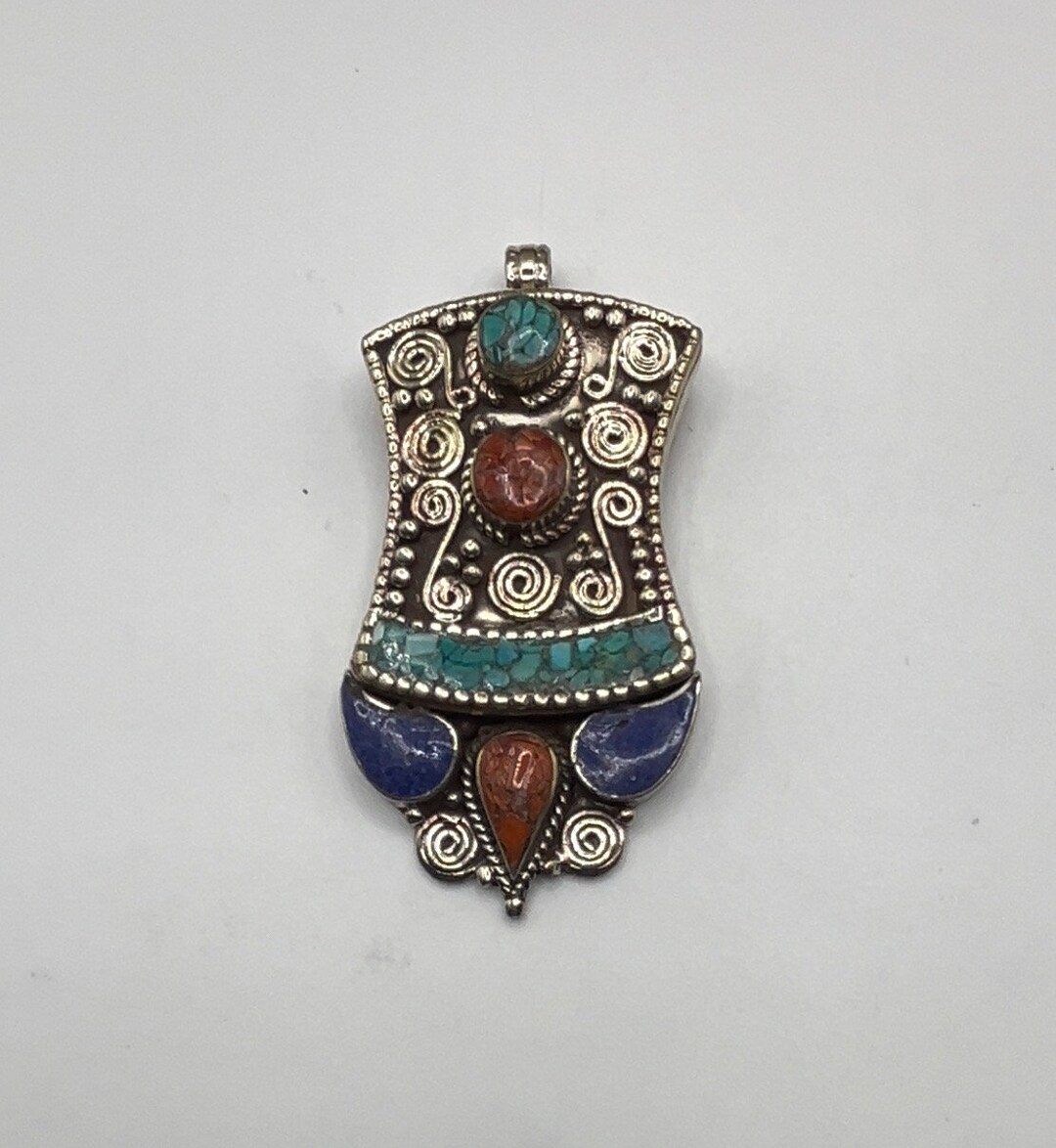 Himalayan Jewelry With Turquoise/coral/ Lapis/ Tibetan Silverga03194