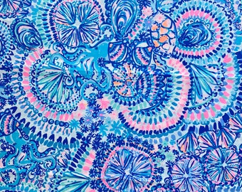 Fabric “Blue Corals Ocean ”- LP Cotton poplin # 70