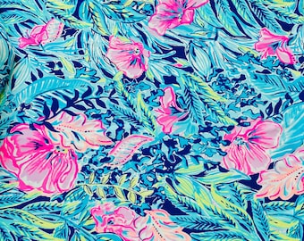 Fabric “Pink Bloom” LP # 28 -Ponte Knit
