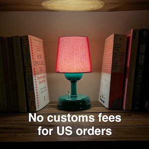 Vintage Inspired Table Lamp, Cordless Led Table Lamp, Battery Powered Retro Lamp, Nostalgic Banker Lamp, Cordless Restaurant Lamp