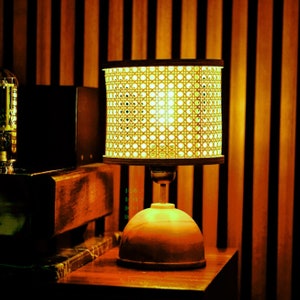 Vintage Inspired Table Lamp, Mid-Century Modern Lamp, Hand Made Hazeran Table Lamp, Vintage Aesthetic Lamp