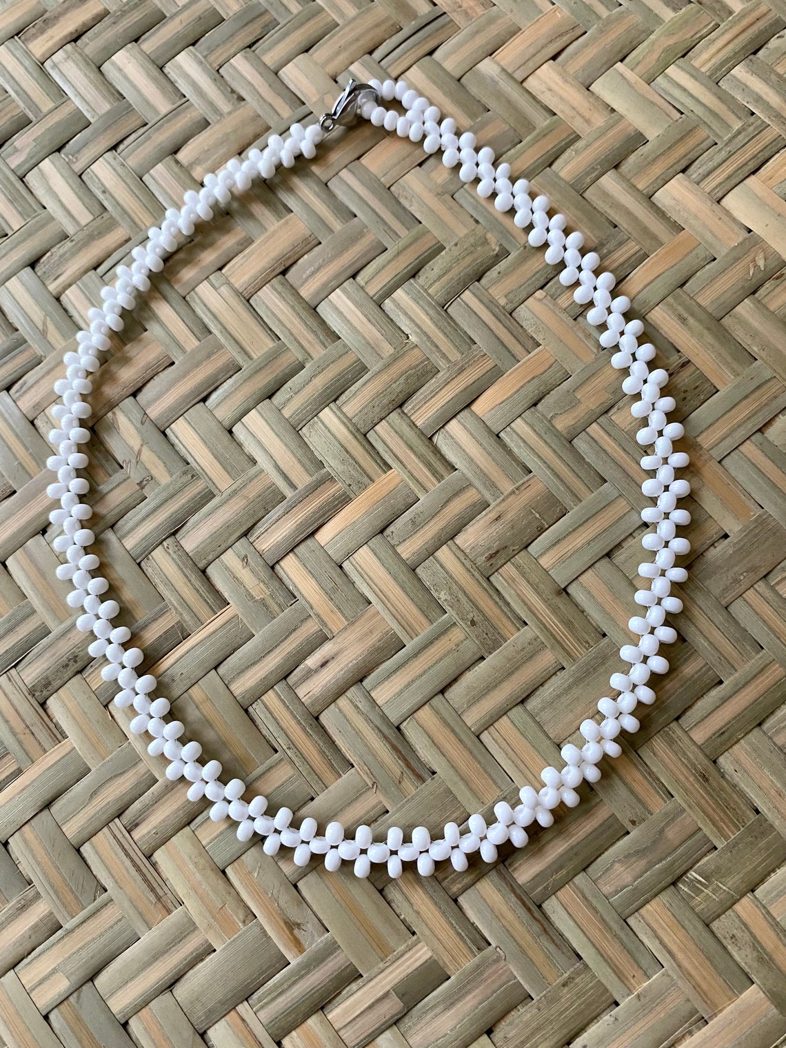 Beaded Choker Beaded Choker Necklace white Etsy