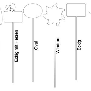 personalisierter Geschenkstecker aus naturbelassenem Birkensperrholz / Dekostecker / Pflanzstecker / Blumenstecker