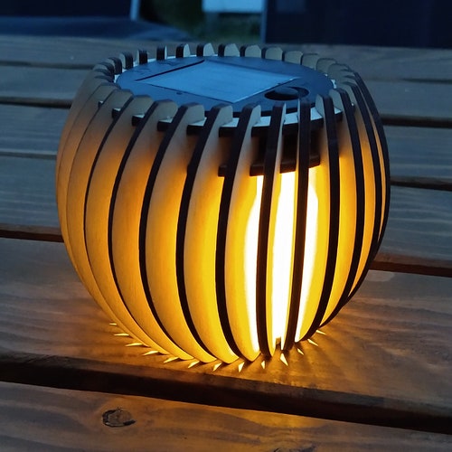 round personalized solar light with desired engraving in 2 sizes / solar light / solar lantern / solar lantern / garden decoration