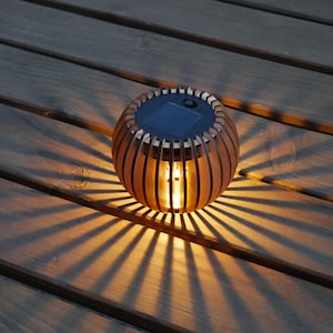 round solar light with straight wing elements in 2 sizes / solar light / solar light / solar lantern / solar lantern / decoration