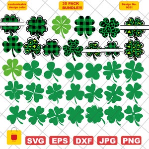 Clover Svg, 4 Leaf Clover Svg, Irish Clover Svg, St. Patricks day Svg,  Lucky Svg, Dxf, Png