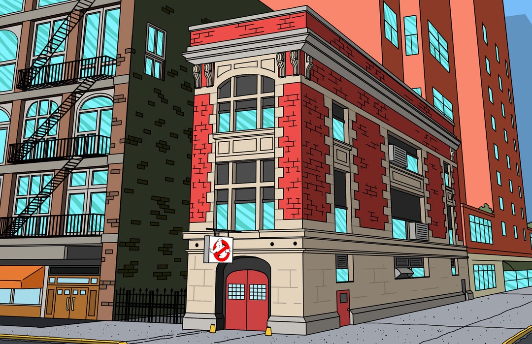 Ghostbusters Firehouse Digital Artwork - Etsy