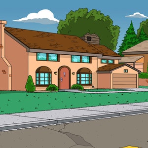 Simpsons House Digital Artwork
