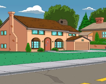 Simpsons House Digital Artwork