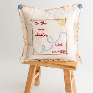 Personalized Linen Baby Pillowcase: Custom Embroidered Nursery Decor