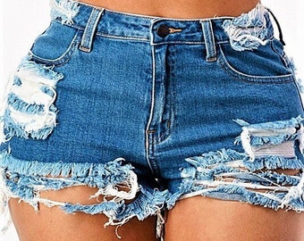 Ripped Booty Shorts - Etsy Australia