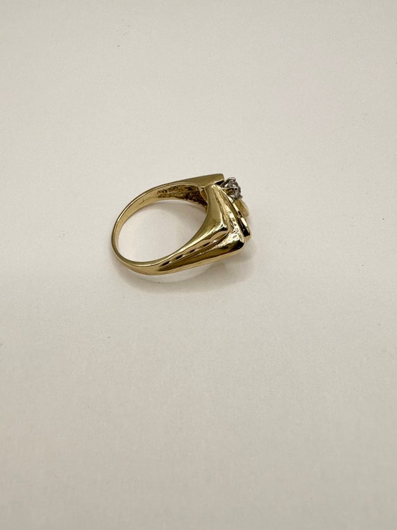 14k gold and diamond ring - image 6