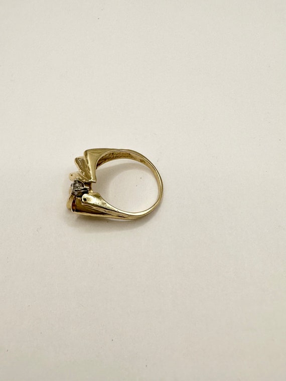 14k gold and diamond ring - image 4