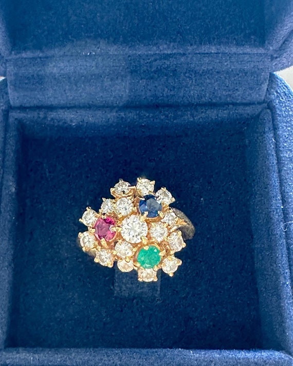 A bouquet of flowers diamond ring