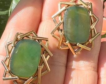 Vintage jade earrings