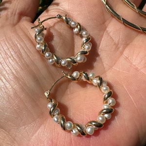 Pearl hoops