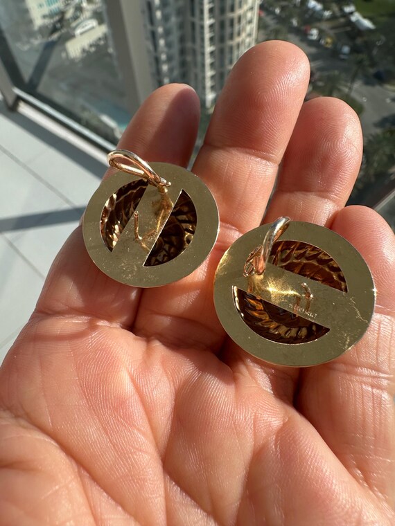 vintage button earrings - image 3