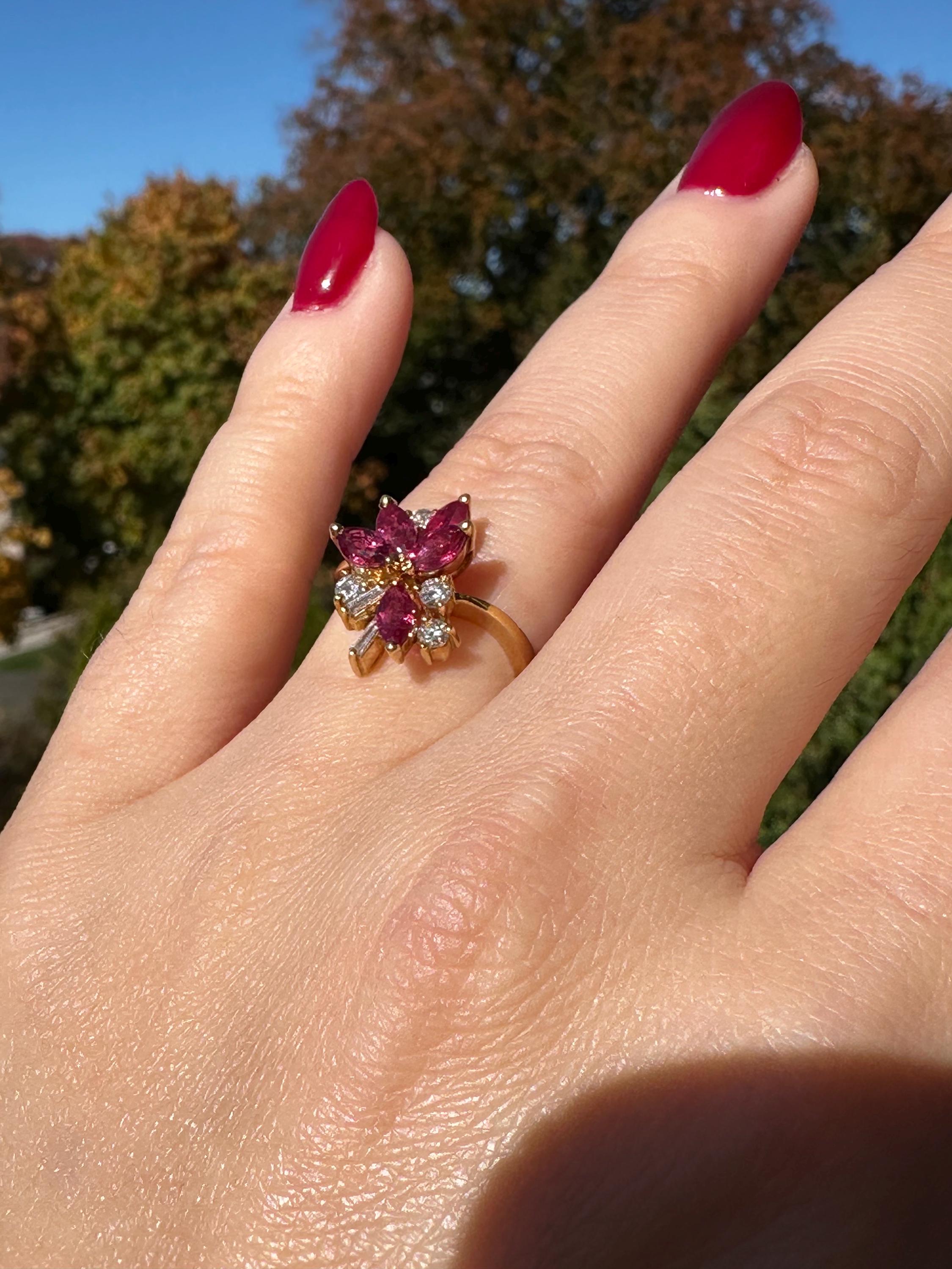 Pinterest Ruby Diamond Rings Ruby and Diamond Ring - Etsy